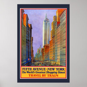 New York Vintage Travel Poster