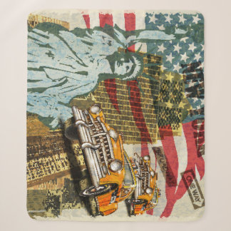 New York vintage travel poster. Sherpa Blanket