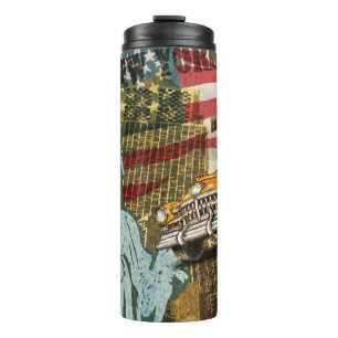 New York vintage travel poster. Thermal Tumbler