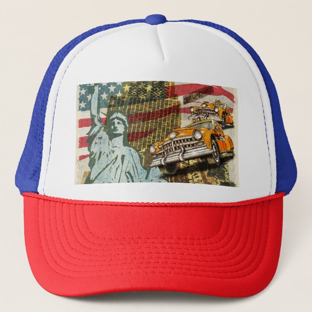 New York vintage travel poster. Trucker Hat (Front)