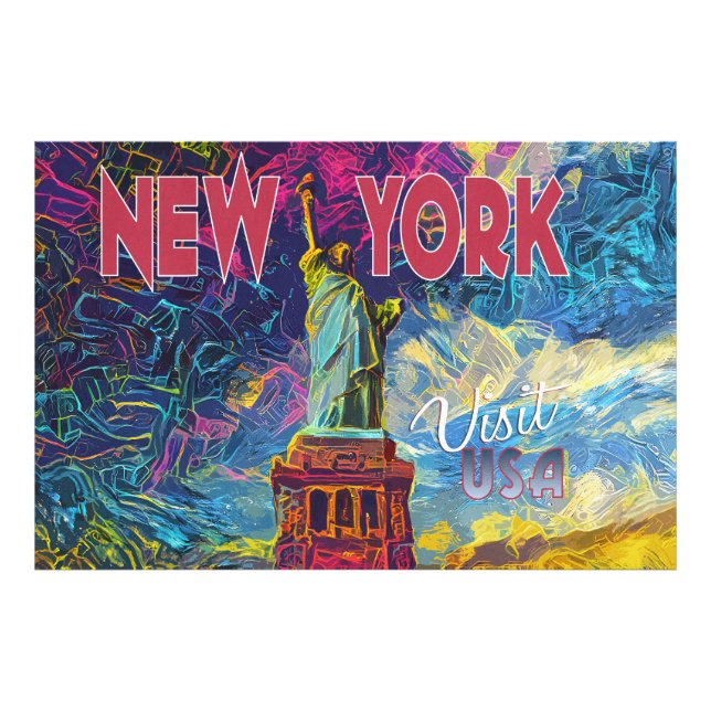 New York, Visit USA Photo Print (Front)