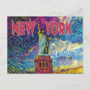 New York. Visit USA... Postcard