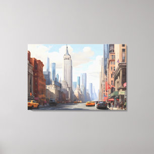 New York watercolor art Canvas Print