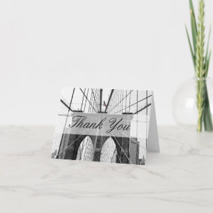 New York Wedding NYC Brooklyn Bridge Thank You Card
