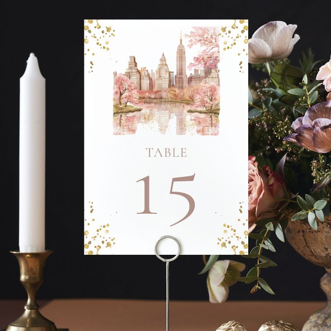 New York Wedding Table Number (Creator Uploaded)