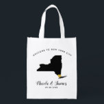 New York Wedding Welcome Bag, Gold Heart Reusable Grocery Bag<br><div class="desc">Fill this welcome bag with favourite goodies for your guests to enjoy when they arrive in New York!</div>