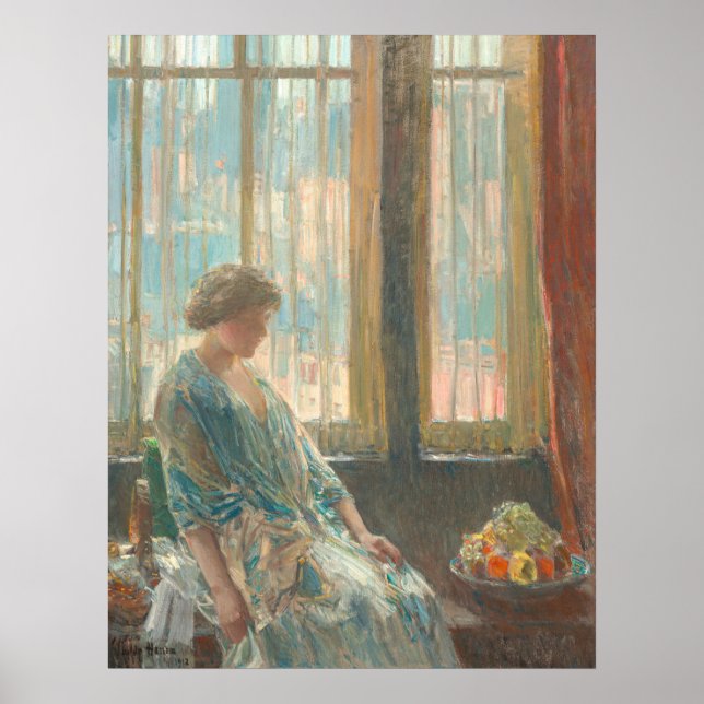 New York Window - Childe Hassam Fine Art Poster (Front)