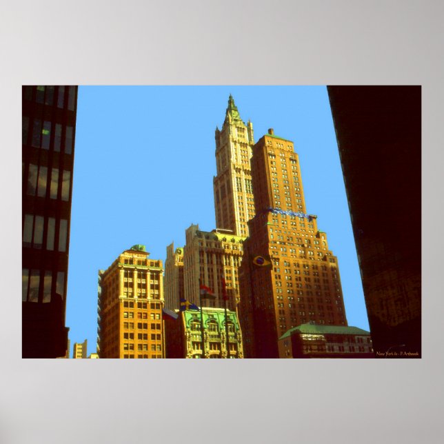 New York Woolworth Building - Digital Art Print (Front)