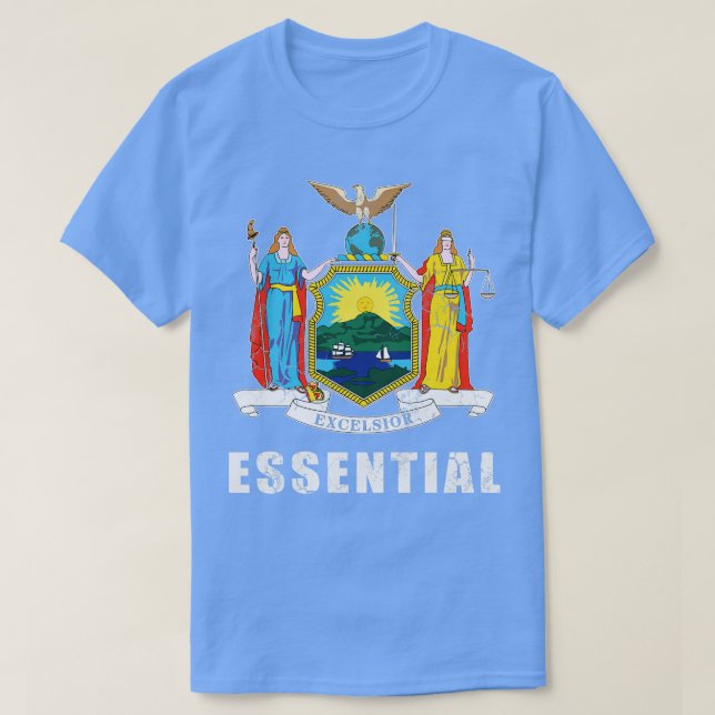 New York  Worker Flag Covid T-Shirt (Design Front)