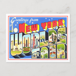New York World's Fair Big Letters Postcard