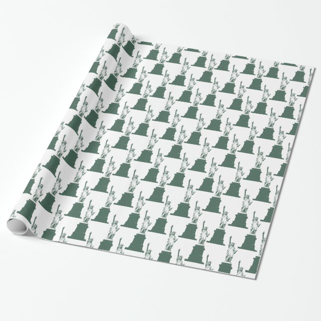 New York Wrapping Paper Statue of Liberty Paper (Unrolled)