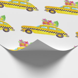 New York Yellow Cab Taxi Christmas Gifts Wrapping Paper