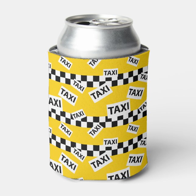 New York Yellow Taxi Cab Can Cooler (Can Front)