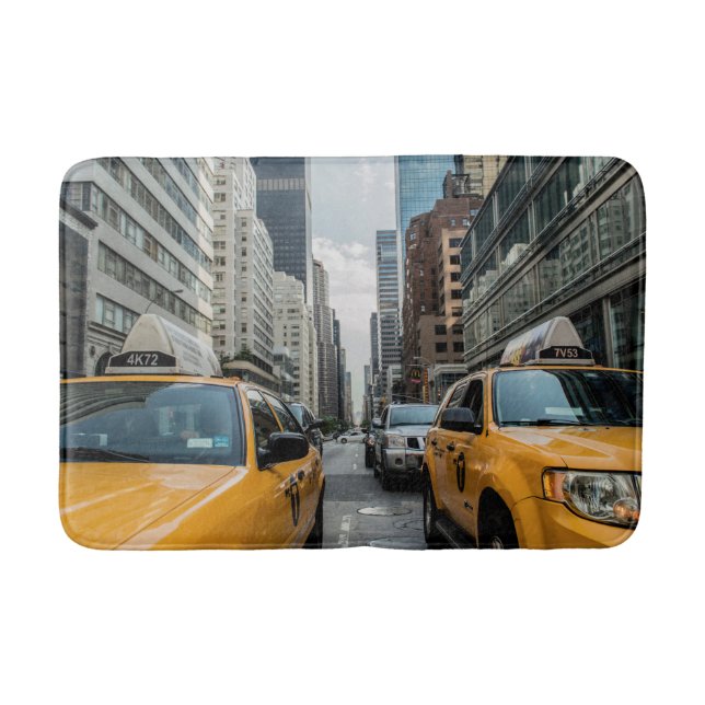 New York Yellow Taxi Cabs Bath Mat (Front)