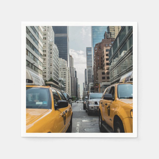 New York Yellow Taxi Cabs Napkin (Front)