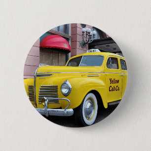 New York Yellow Vintage Cab 6 Cm Round Badge