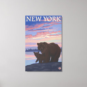 New YorkBear and Cub Canvas Print