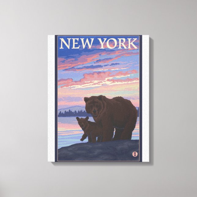 New YorkBear and Cub Canvas Print (Front)