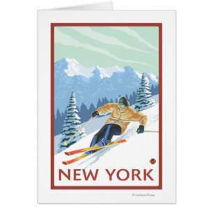 New YorkDownhill Skier Scene