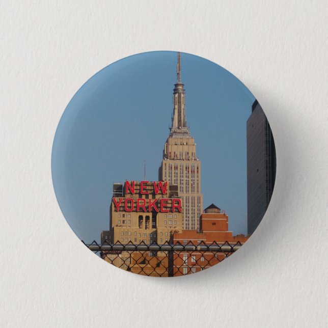 New Yorker 6 Cm Round Badge (Front)