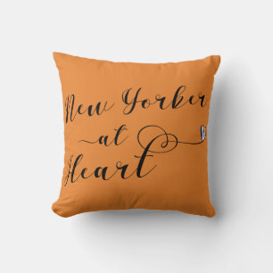 New Yorker At Heart Throw Cushion, NYC Cushion