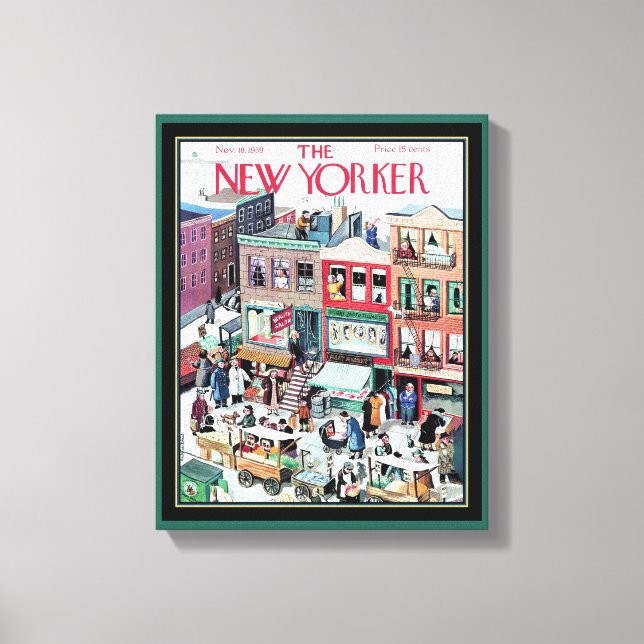 New Yorker Cover of Daily Life in New York Canvas Print (Front)