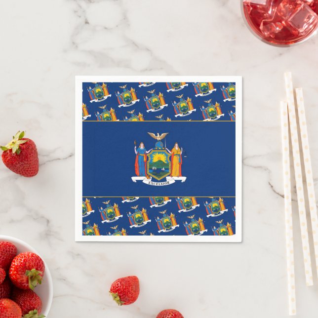 New Yorker Flag, Flag of New York Napkin (Insitu)