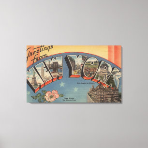New YorkLarge Letter ScenesNew York State 3 Canvas Print