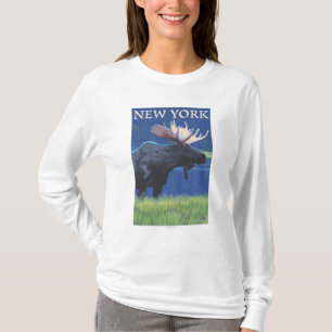 New YorkMoose in the Moonlight T-Shirt
