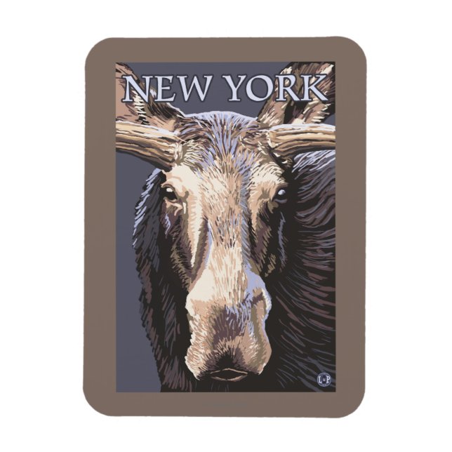 New YorkMoose Up Close Magnet (Vertical)