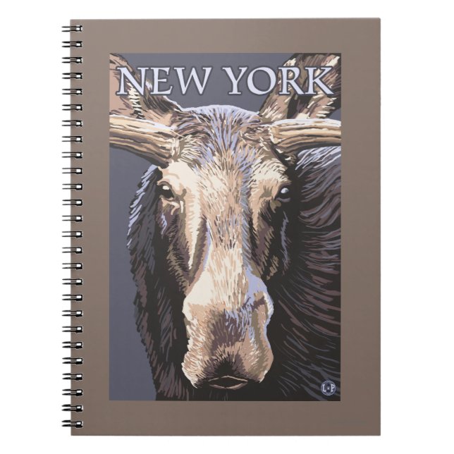 New YorkMoose Up Close Notebook (Front)