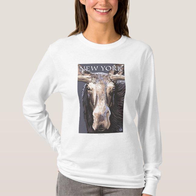 New YorkMoose Up Close T-Shirt (Front)
