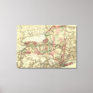 New YorkPanoramic MapNew York Canvas Print