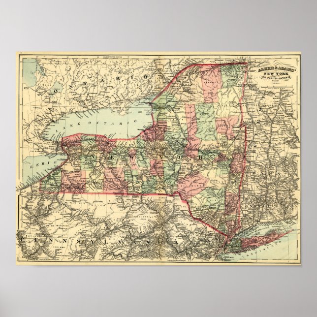 New YorkPanoramic MapNew York Poster (Front)