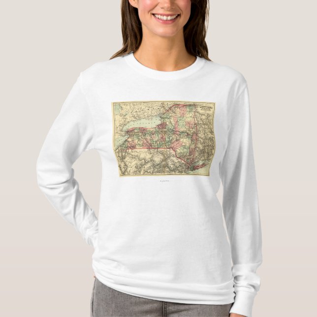 New YorkPanoramic MapNew York T-Shirt (Front)
