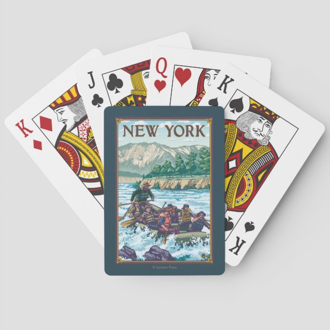 New YorkRiver Rafting Scene Playing Cards (Back)