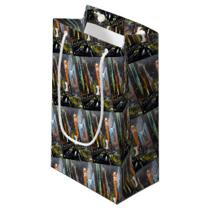 New York's Electric Midnight Painting - Alfred Fox Small Gift Bag