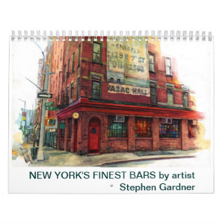 New York's finest bars calendar. Calendar