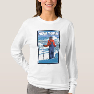 New YorkSkier Admiring View T-Shirt