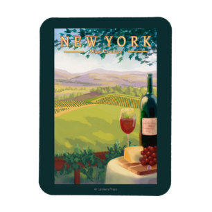 New YorkWine Country Scene Magnet