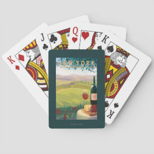 New YorkWine Country Scene Playing Cards