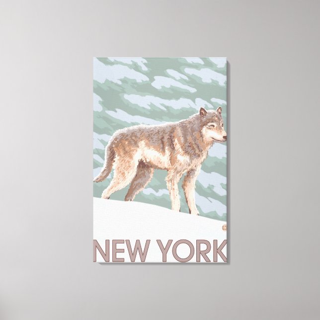 New YorkWolf Scene Canvas Print (Front)