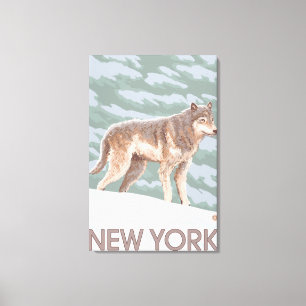 New YorkWolf Scene Canvas Print