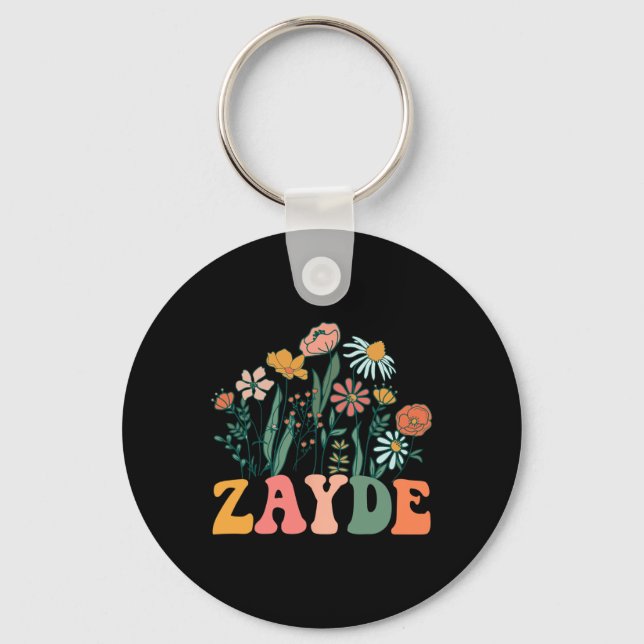 New Zayde Wildflower First Birthday &amp; Baby Sho Key Ring (Front)