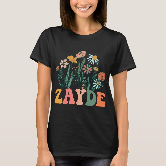 New Zayde Wildflower First Birthday &amp; Baby Sho T-Shirt (Front)