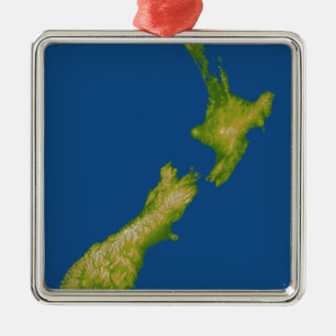 New Zealand 2 Metal Tree Decoration