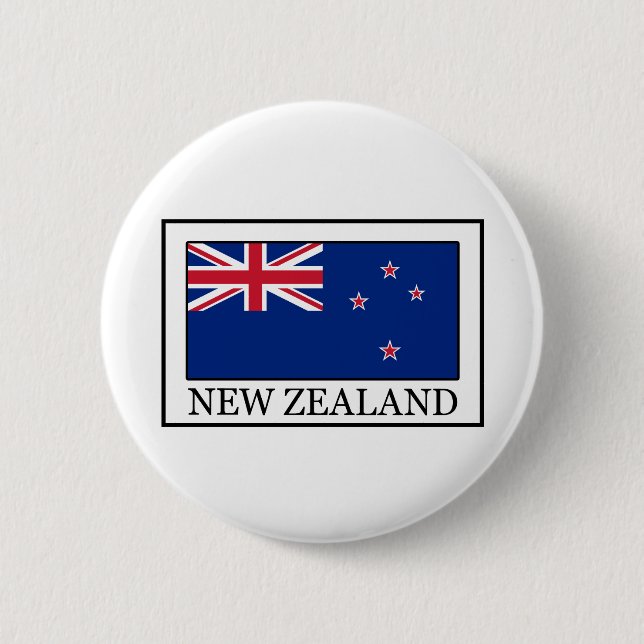 New Zealand 6 Cm Round Badge (Front)