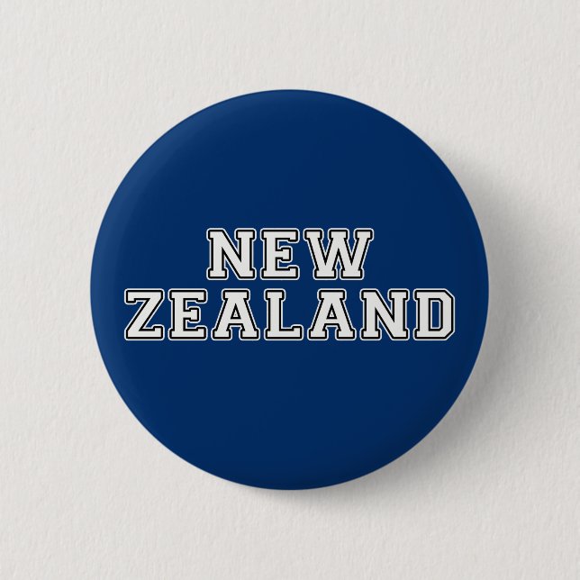 New Zealand 6 Cm Round Badge (Front)