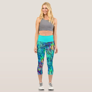 New Zealand Abalone Paua Shell Pattern 1 Capri Leggings