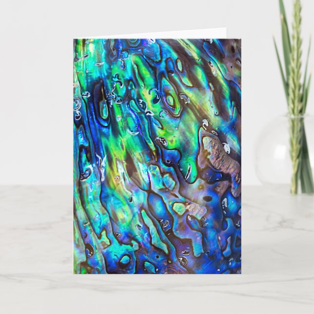 New Zealand Abalone Paua Shell Pattern 1 Card (Front)